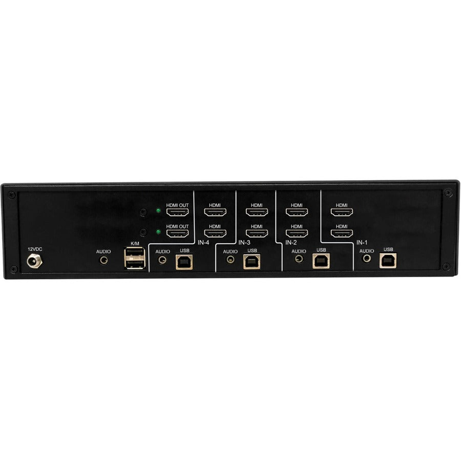 Tripp Lite by Eaton Secure KVM Switch, 4-Port, Dual Head, HDMI to HDMI, 4K, NIAP PP4.0, Audio, TAA B002-H2A4-N4