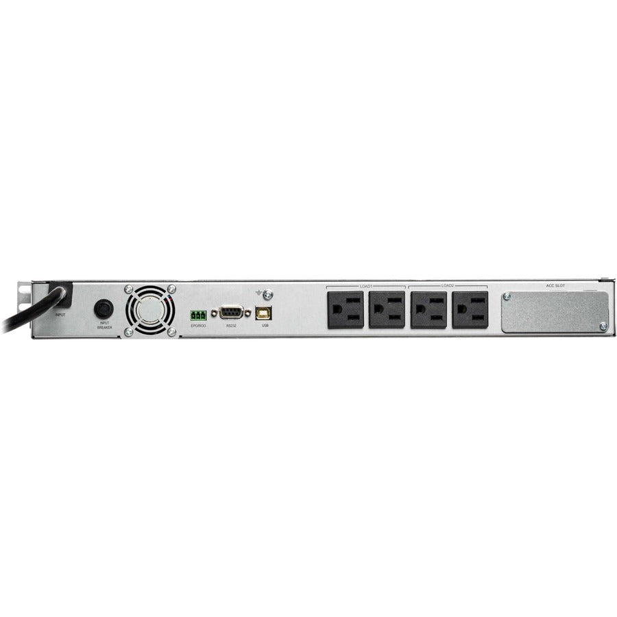 Tripp Lite by Eaton SmartPro 750VA 600W Line-Interactive Sine Wave UPS, AVR, 120V, 4 Outlets, Network Card Option, USB, DB9, 1U Rack/Tower SMART750RT1U