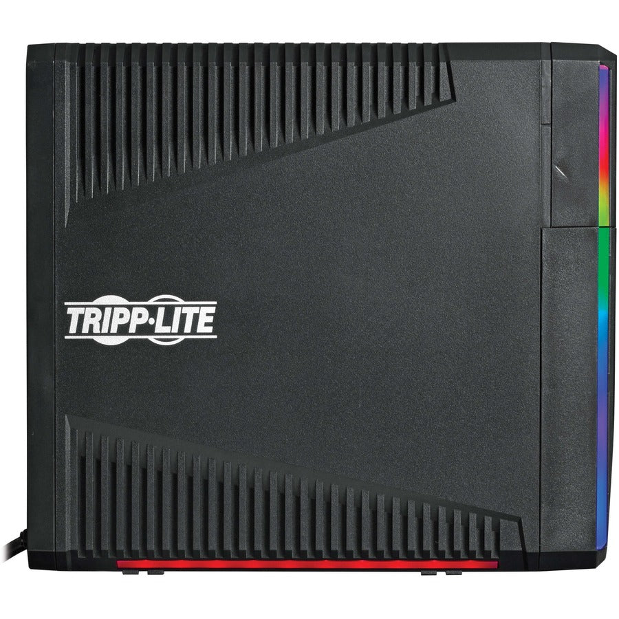 Tripp Lite by Eaton 600VA 360W 120V Pure Sine Wave Gaming UPS Battery Backup - LCD, AVR, RGB LEDs, USB Charging, Power Saving SMART600PSGLCD
