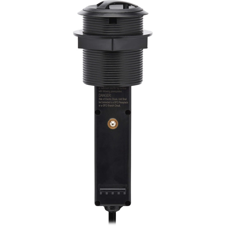 Tripp Lite by Eaton Power It! 2-Outlet Pop-Up Power and Charging Dock - 2x USB-A, 6 ft. Cord, Antimicrobial Protection, Black PS22POPAM