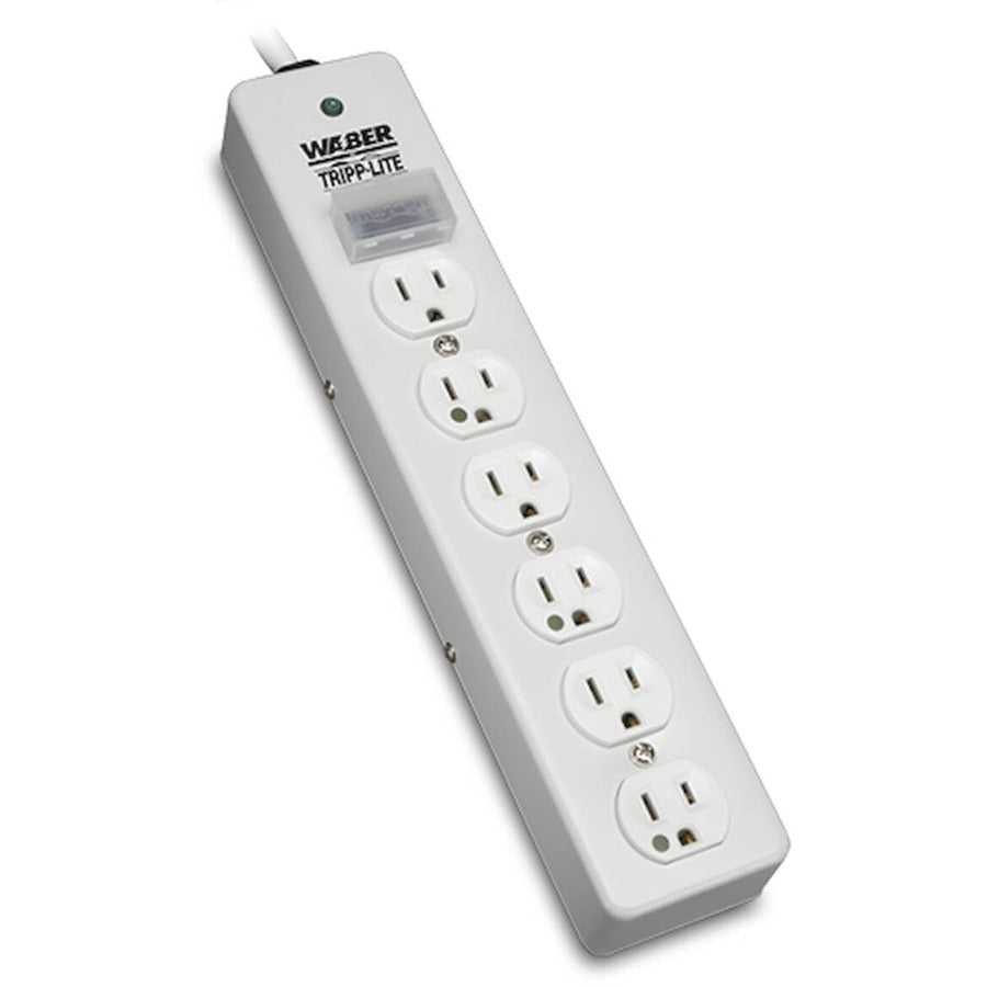 Tripp Lite by Eaton Hospital-Grade Surge Protector with 6 Hospital-Grade Outlets, 6 ft. (1.83 m) Cord, 1050 Joules, UL 1363, Not for Patient-Care Rooms SPS606HGRA