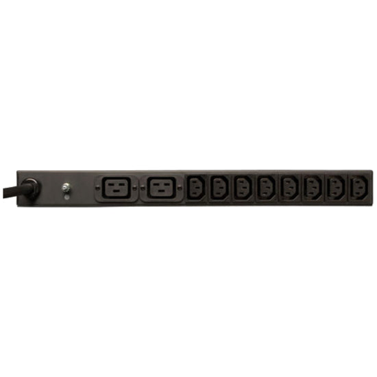 Tripp Lite by Eaton 3.8kW Single-Phase 208/240V Basic PDU, 14 Outlets (12 C13 & 2 C19), NEMA L6-20P Input, 15 ft. (4.57 m) Cord, 1U Rack-Mount PDUH20HVL6