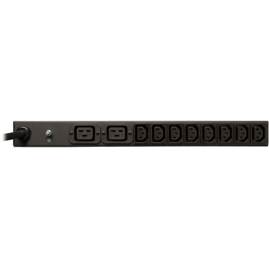 Tripp Lite by Eaton 3.8kW Single-Phase 208/240V Basic PDU, 14 Outlets (12 C13 & 2 C19), NEMA L6-20P Input, 15 ft. (4.57 m) Cord, 1U Rack-Mount PDUH20HVL6
