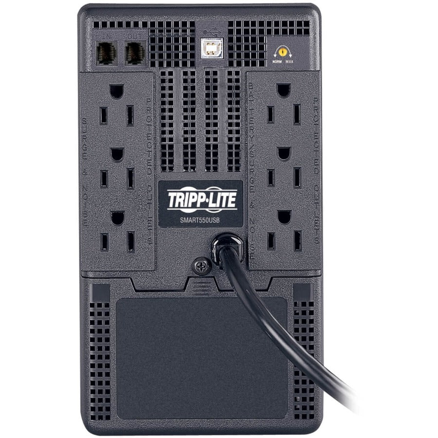 Tripp Lite by Eaton SmartPro 550VA 300W 120V Line-Interactive UPS - 6 Outlets, AVR, USB, Tower - Battery Backup SMART550USB