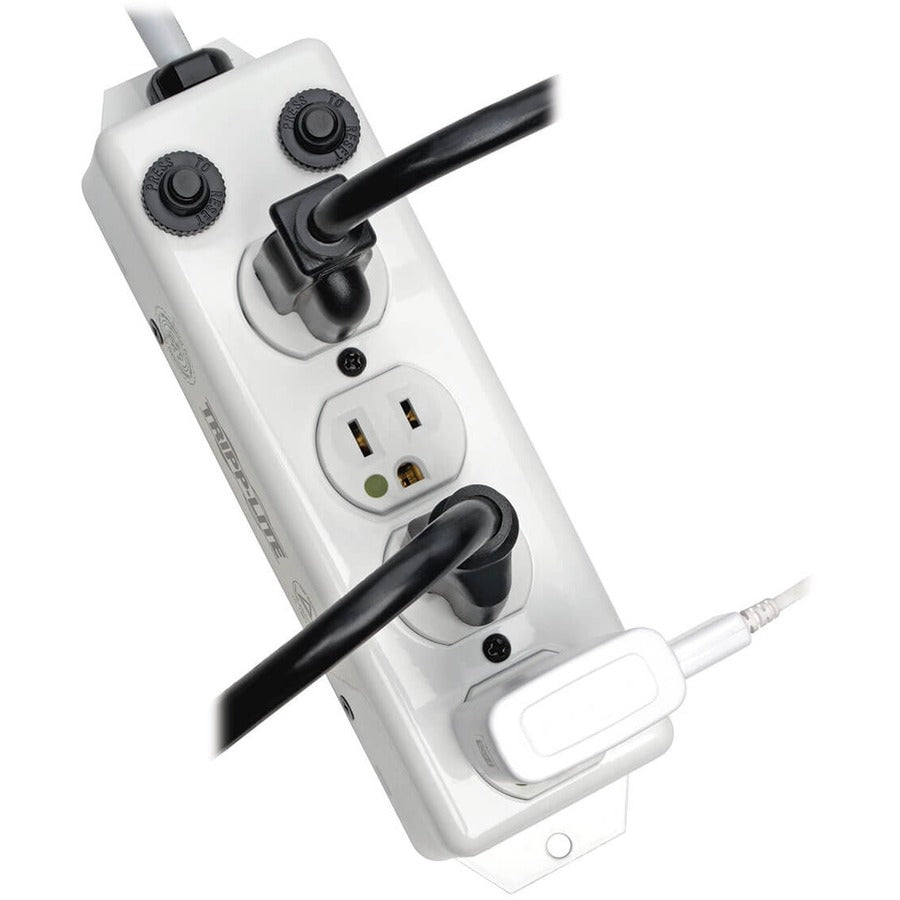 Tripp Lite by Eaton Safe-IT UL 1363A Medical-Grade Power Strip for Patient-Care Vicinity, 4x 15A Hospital-Grade Outlets, 15 ft. Cord PS-415-HG-OEM