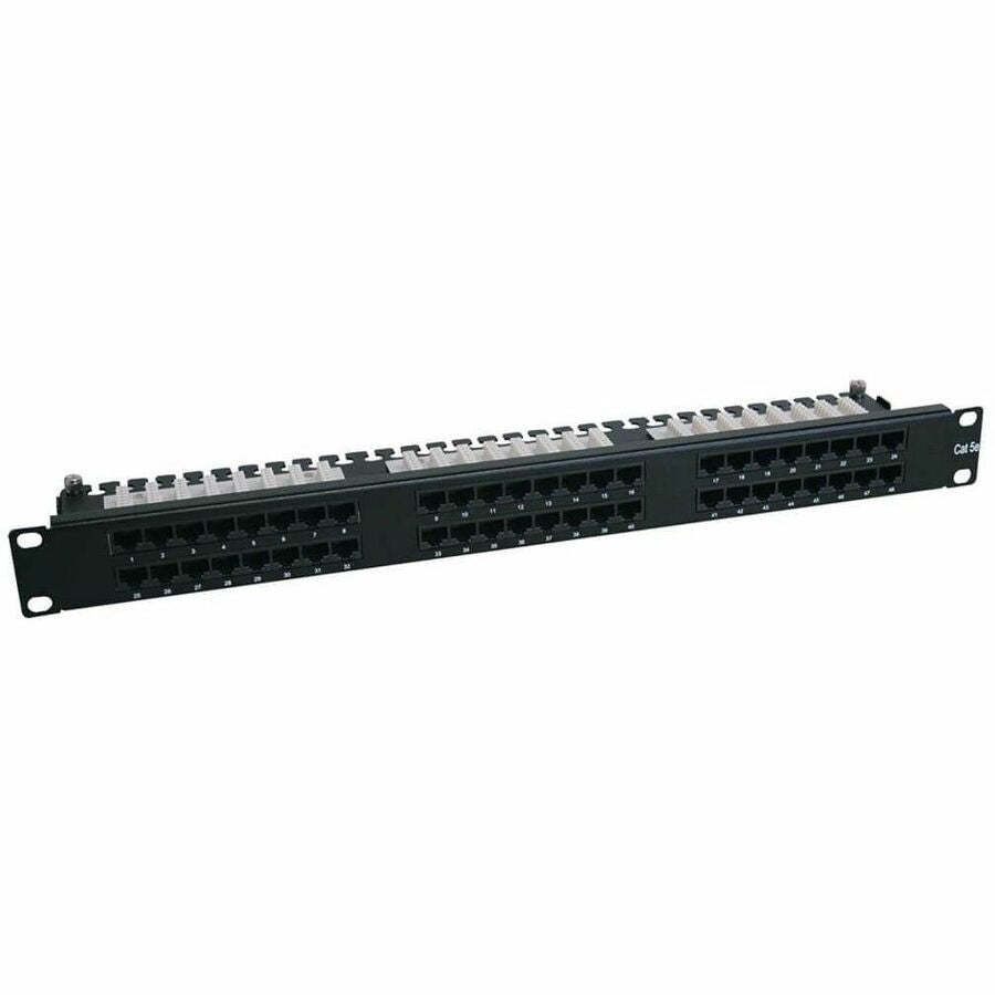 Tripp Lite by Eaton 48-Port 1U Rack-Mount Cat6/Cat5 High Density 110 Patch Panel, 568B, RJ45 Ethernet, TAA N252-048-1U