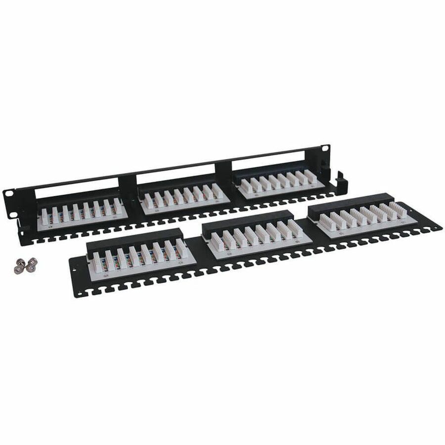Tripp Lite by Eaton 48-Port 1U Rack-Mount Cat6/Cat5 High Density 110 Patch Panel, 568B, RJ45 Ethernet, TAA N252-048-1U