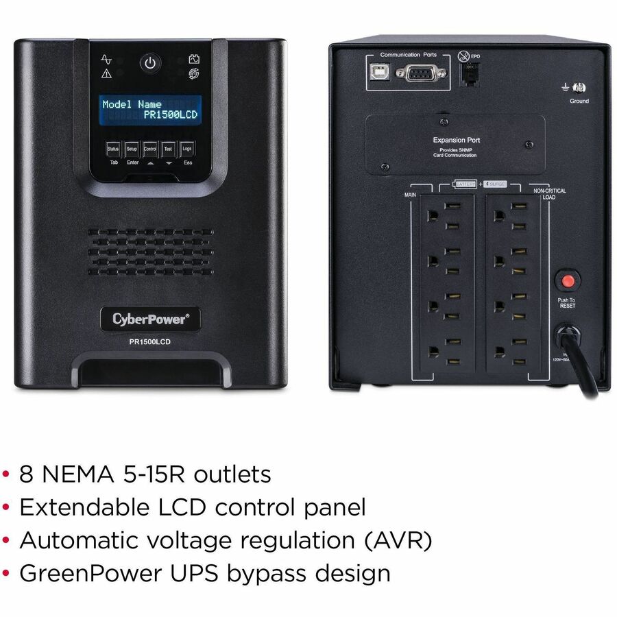 CyberPower PR1500LCD Smart App Sinewave UPS Systems PR1500LCD