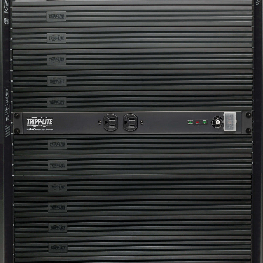 Tripp Lite by Eaton Isobar 12-Outlet Network Server Surge Protector, 15 ft. (4.57 m) Cord with L5-20P Plug, 3840 Joules, Diagnostic LEDs, 1U Rackmount IBAR12-20T
