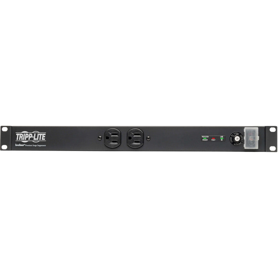 Tripp Lite by Eaton Isobar 12-Outlet Network Server Surge Protector, 15 ft. (4.57 m) Cord with L5-20P Plug, 3840 Joules, Diagnostic LEDs, 1U Rackmount IBAR12-20T