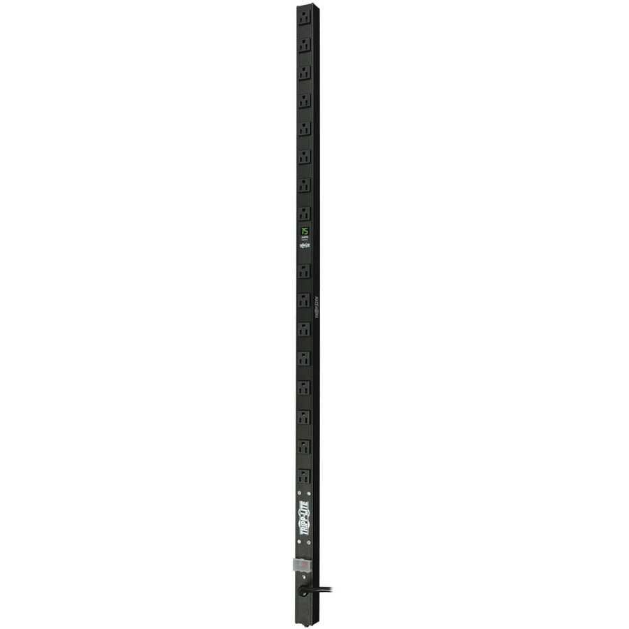 Tripp Lite by Eaton 1.4kW Single-Phase Local Metered PDU, 120V Outlets (16 5-15R), 5-15P, 15 ft. (4.57 m) Cord, 0U Vertical, 48 in. PDUMV15