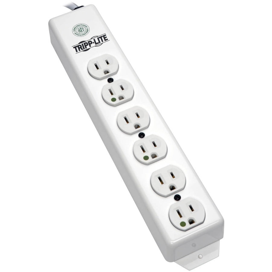 Tripp Lite by Eaton Safe-IT Medical-Grade Power Strip UL 1363 6x Hospital-Grade Outlets Antimicrobial 6 ft. Cord PS-606-HG