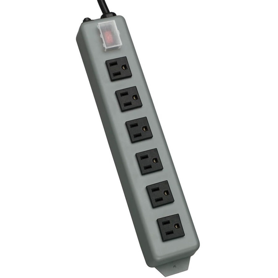 Tripp Lite by Eaton Industrial Power Strip, 6 Right-Angle Outlets, 15 ft. (4.6 m) Cord, Mounting Tabs UL24RA-15