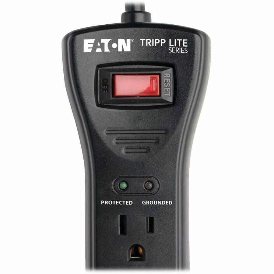 Eaton Tripp Lite Series Protect It! 7-Outlet Surge Protector, 7 ft. Cord with Right-Angle Plug, 2160 Joules, Diagnostic LEDs, Black Housing SUPER7B