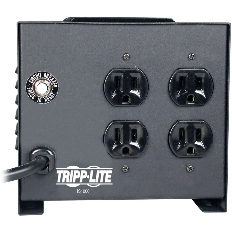 Tripp Lite by Eaton Isolator Series 120V 1000W Isolation Transformer-Based Power Conditioner, 4 Outlets IS1000