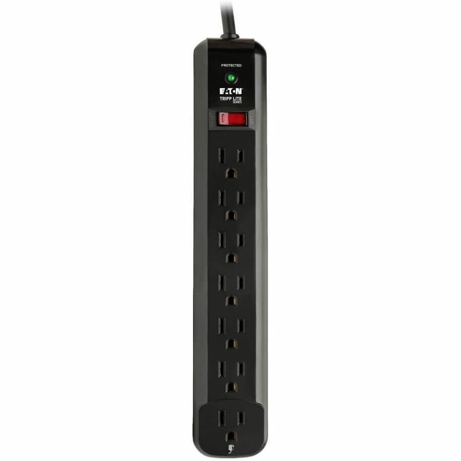 Eaton Tripp Lite Series Protect It! 7-Outlet Surge Protector, 12 ft. Cord, 1080 Joules, Diagnostic LED, Black Housing TLP712B