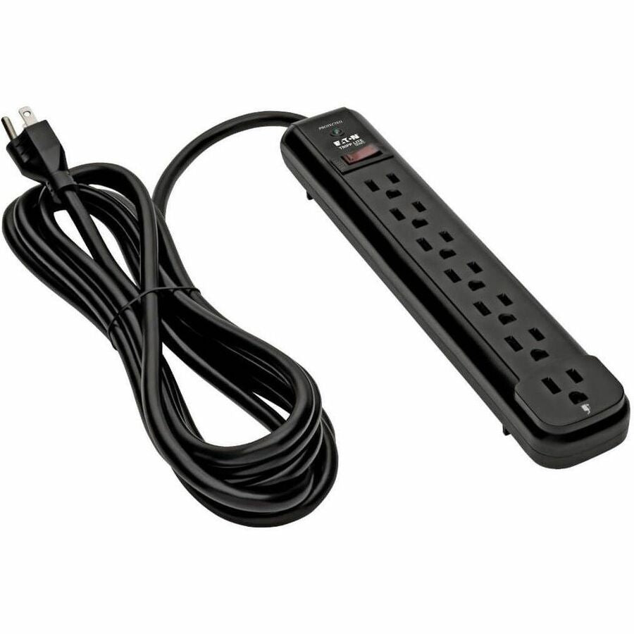 Eaton Tripp Lite Series Protect It! 7-Outlet Surge Protector, 12 ft. Cord, 1080 Joules, Diagnostic LED, Black Housing TLP712B