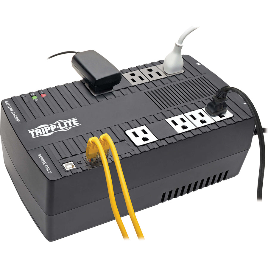 Tripp Lite by Eaton 700VA 350W Line-Interactive UPS - 8 NEMA 5-15R Outlets, AVR, 120V, 50/60 Hz, USB, Desktop/Wall Mount - Battery Backup AVR700U