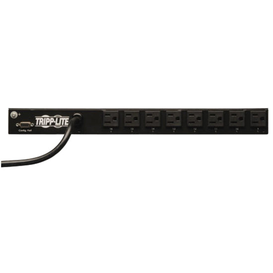 Tripp Lite by Eaton 1.4kW Single-Phase Switched PDU - LX Interface, 120V Outlets (16 5-15R), 5-15P, 120V Input, 12 ft. (3.66 m) Cord, 1U Rack-Mount, TAA PDUMH15NET