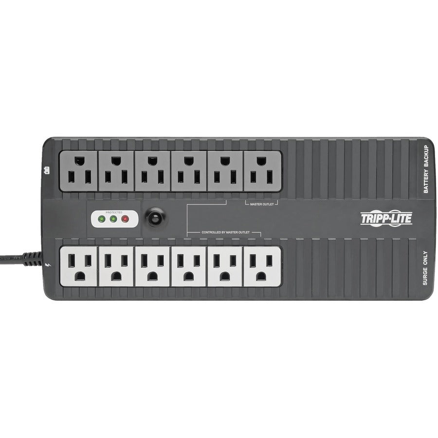 Tripp Lite by Eaton 750VA 450W Standby UPS - 12 NEMA 5-15R Outlets, 120V, 50/60 Hz, 5-15P Plug, ENERGY STAR, Desktop/Wall - Battery Backup ECO750UPS