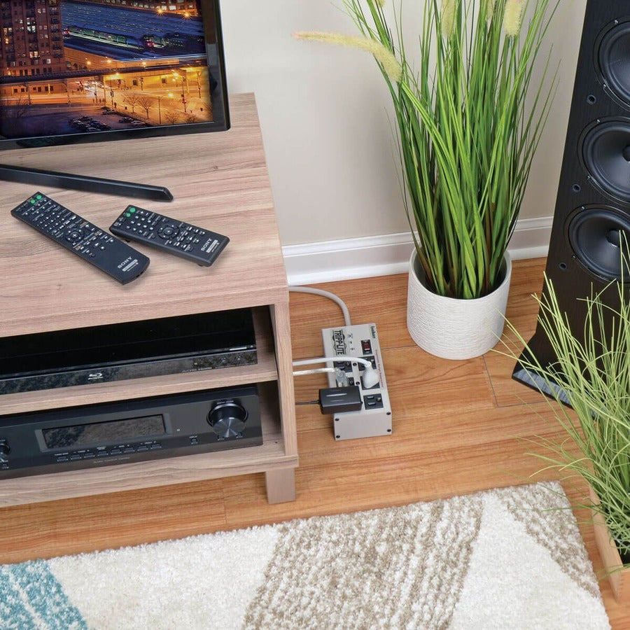 Tripp Lite by Eaton Isobar 6-Outlet Surge Protector, 6 ft. Cord with Right-Angle Plug, 3300 Joules, Diagnostic LEDs, Metal Housing IBAR6-6D