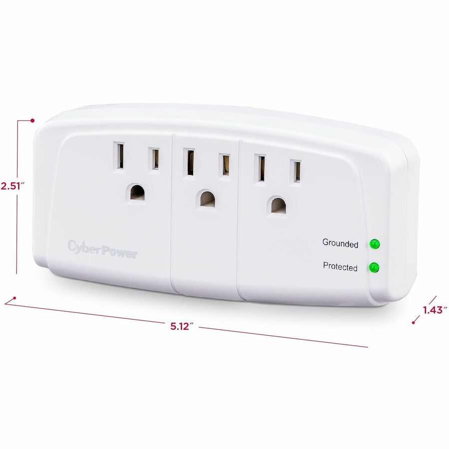 CyberPower CSB300W Essential 3 - Outlet Surge with 900 J CSB300W