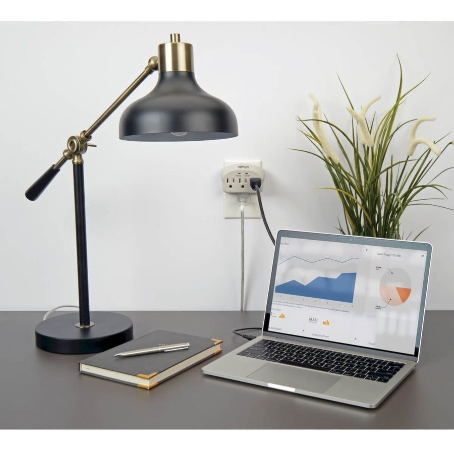 Tripp Lite by Eaton Protect It! 3-Outlet Surge Protector, Direct Plug-In, 660 Joules, 2 Diagnostic LEDs SK3-0