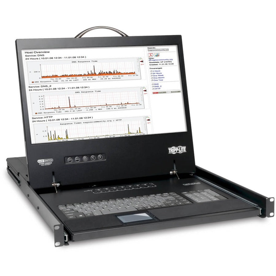 Tripp Lite by Eaton NetController 8-Port 1U Rack-Mount Console KVM Switch with 19-in. LCD B040-008-19