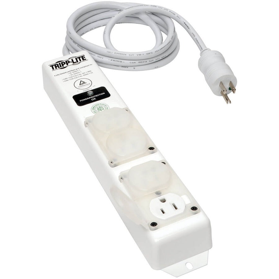 Tripp Lite by Eaton Safe-IT UL 60601-1 Medical-Grade Surge Protector for Patient-Care Vicinity, 4x Hospital-Grade Outlets, 15 ft. Cord, Antimicrobial Protection SPS415HGULTRA