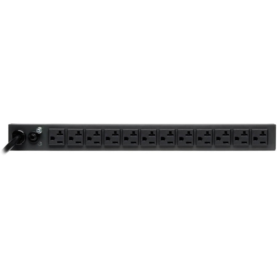 Tripp Lite by Eaton 2.4kW Single-Phase 120V Basic PDU, 13 NEMA 5-15/20R Outlets, NEMA 5-20P Input, 15 ft. (4.57 m) Cord, 1U Rack-Mount PDU1220