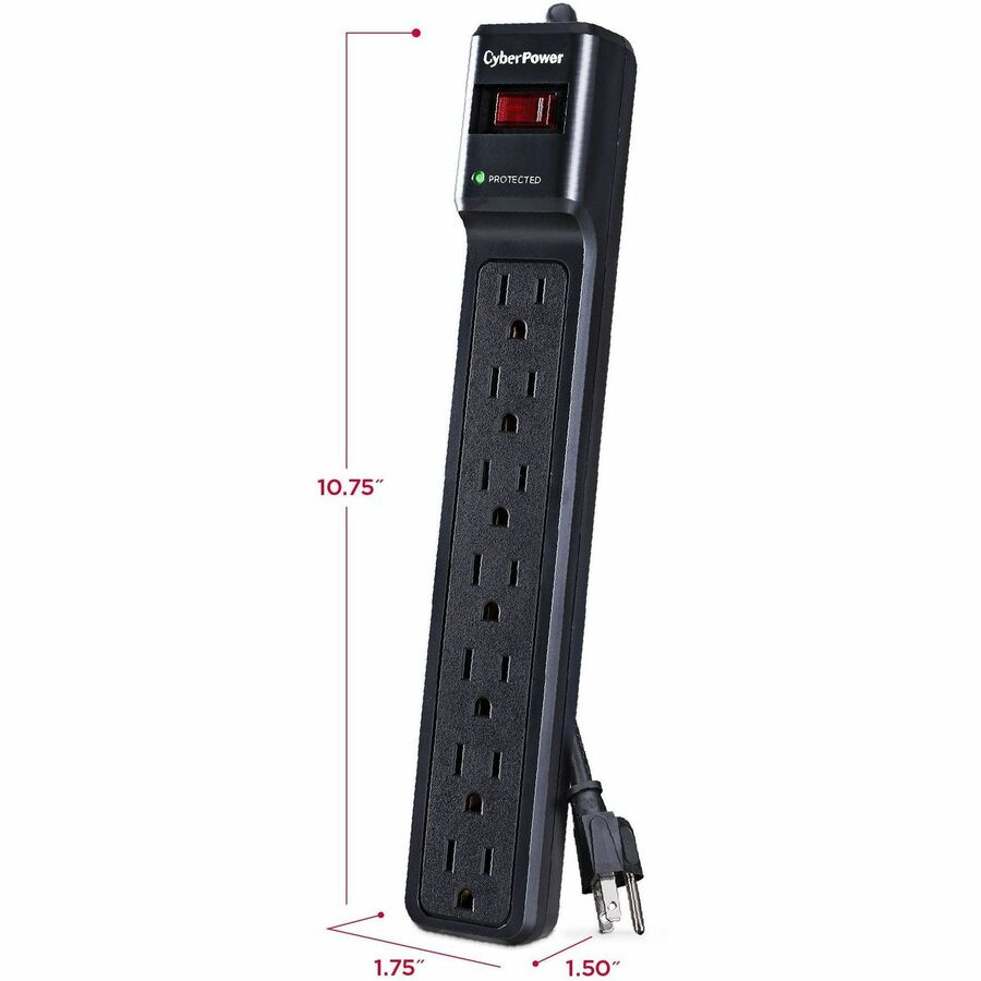 CyberPower CSB7012 Essential 7 - Outlet Surge with 1500 J CSB7012
