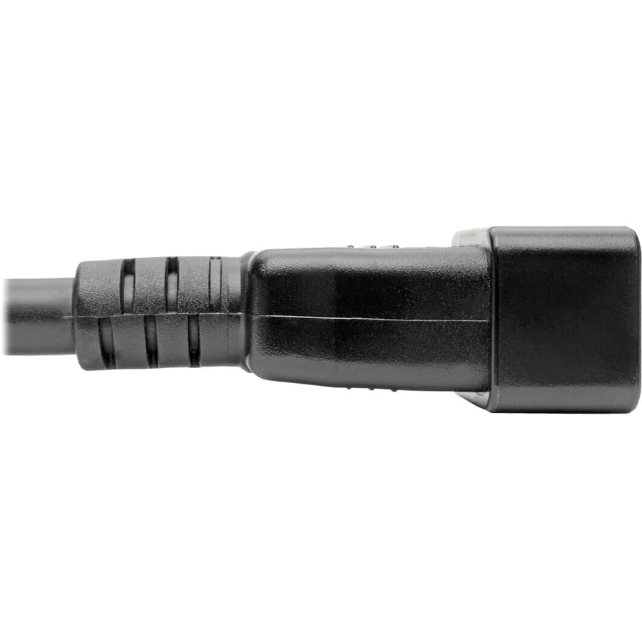 Eaton Tripp Lite Series C20 to C13 Power Cord for Computer - Heavy-Duty, 15A, 100-250V, 14 AWG, 3 ft. (0.91 m), Black P032-003