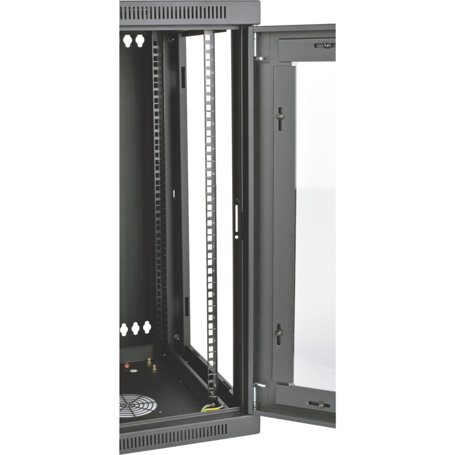 Tripp Lite by Eaton SmartRack 15U Low-Profile Switch-Depth Wall-Mount Half-Height Rack Enclosure, Clear Acrylic Window, Hinged Back SRW15USG