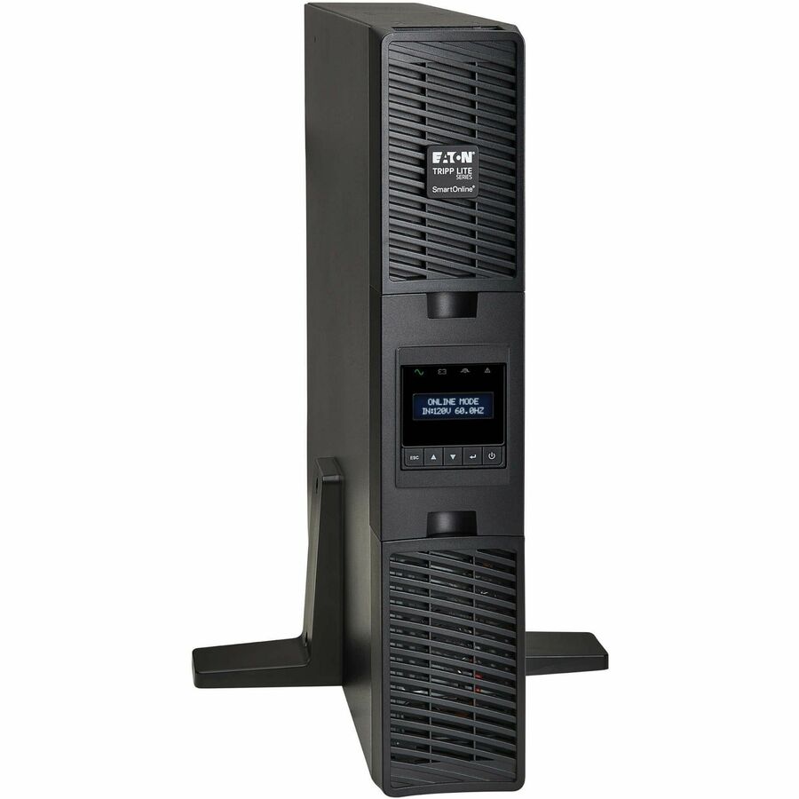 Eaton Tripp Lite Series SmartOnline 1500VA 1350W 120V Double-Conversion UPS - 8 Outlets, Extended Run, Network Card Included, LCD, USB, DB9, 2U Rack/Tower - Battery Backup SU1500RTXLCDN