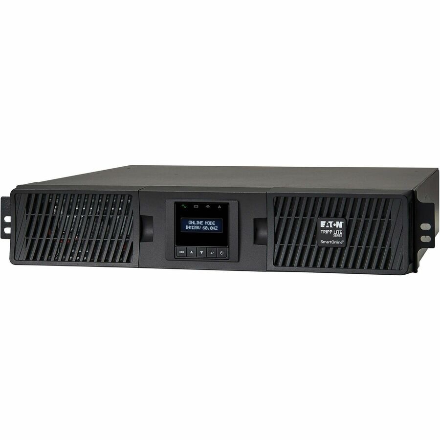 Eaton Tripp Lite Series SmartOnline 1500VA 1350W 120V Double-Conversion UPS - 8 Outlets, Extended Run, Network Card Included, LCD, USB, DB9, 2U Rack/Tower - Battery Backup SU1500RTXLCDN