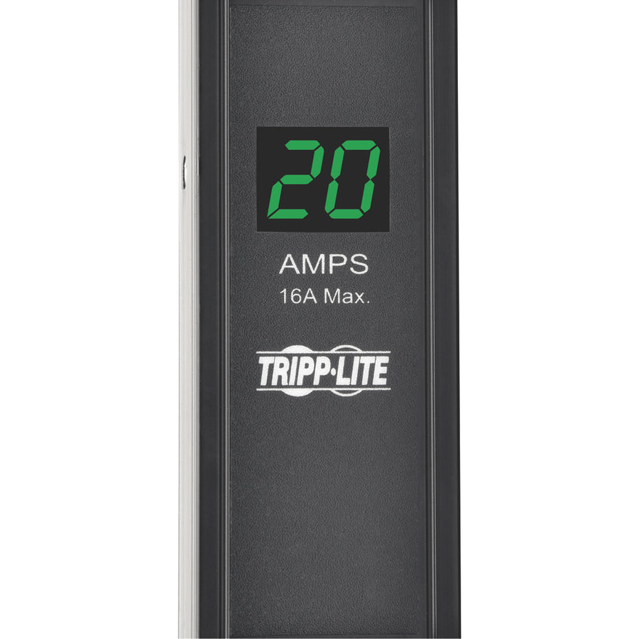 Tripp Lite by Eaton 2kW Single-Phase Local Metered PDU, 100-127V Outlets (6 5-15/20R), L5-20P/5-20P adapter, 0U Vertical, 24-in. PDUMV20-24