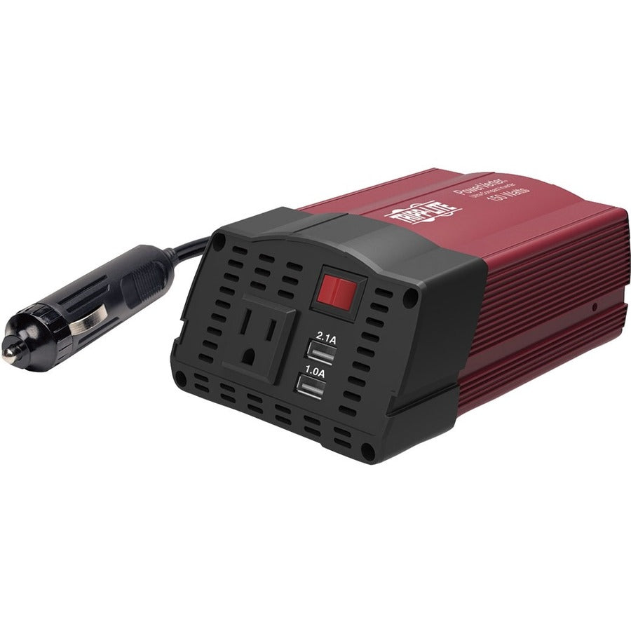 Tripp Lite by Eaton 150W PowerVerter Ultra-Compact Car Inverter with AC Outlet and 2 USB Charging Ports PV150USB