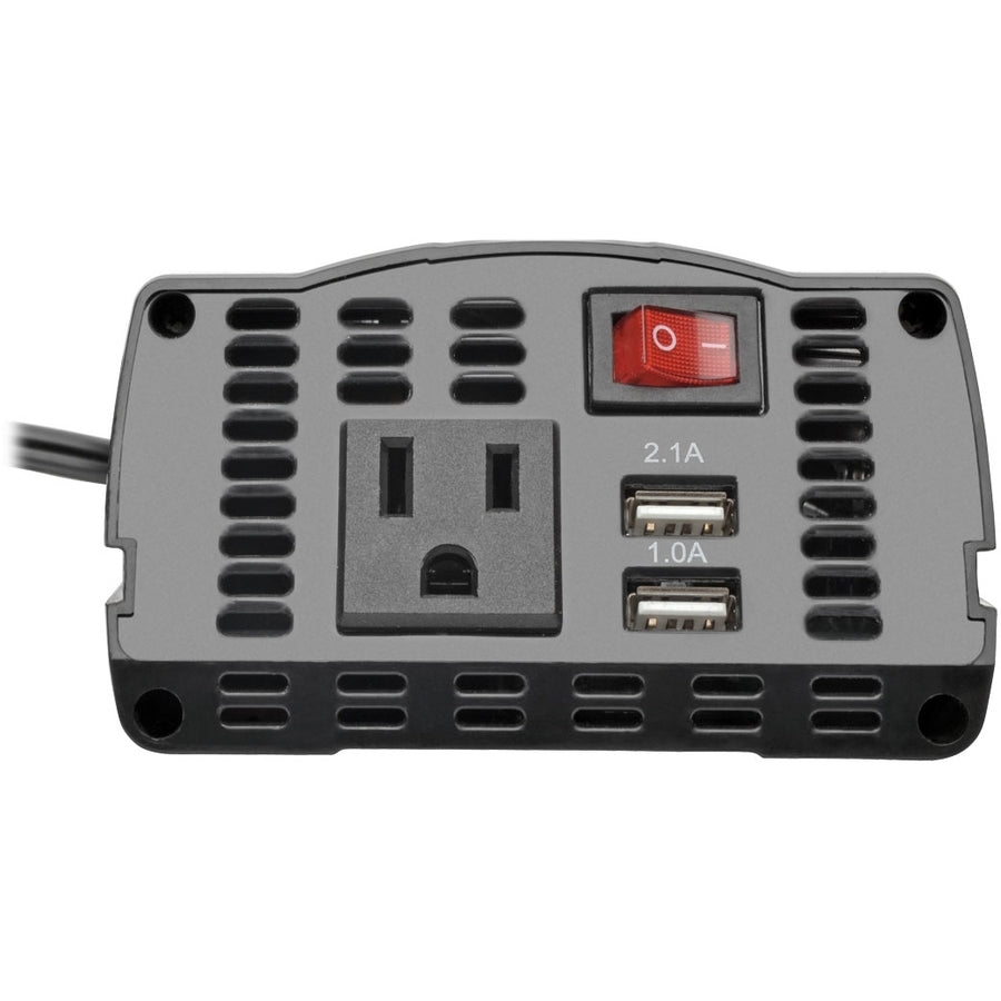 Tripp Lite by Eaton 150W PowerVerter Ultra-Compact Car Inverter with AC Outlet and 2 USB Charging Ports PV150USB