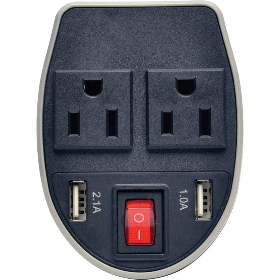 Tripp Lite by Eaton 200W PowerVerter Ultra-Compact Car Inverter with 2 Outlets and 2 USB Charging Ports, Cup Holder Design PV200CUSB