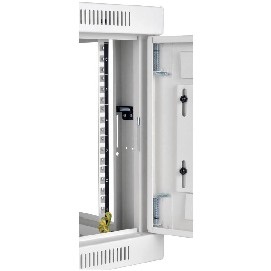 Tripp Lite by Eaton SmartRack 6U Low-Profile Switch-Depth Wall-Mount Mini Rack Enclosure, Clear Acrylic Window, White SRW6UWG