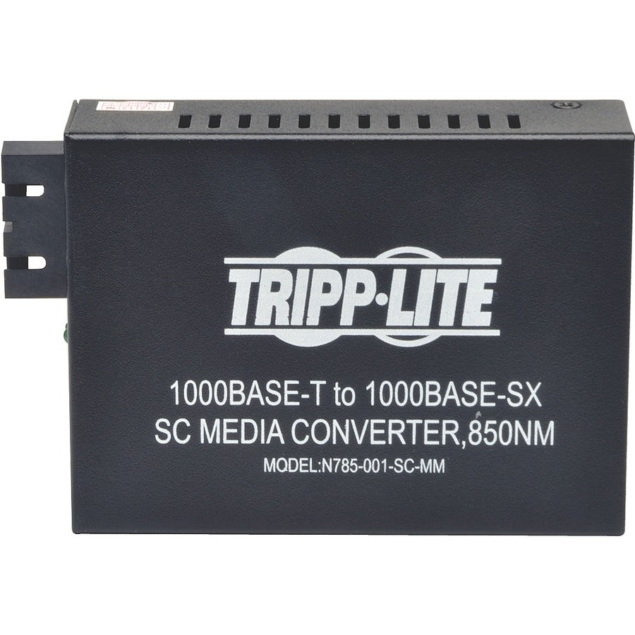Tripp Lite by Eaton Gigabit Multimode Fiber to Ethernet Media Converter, 10/100/1000 SC, 550 m, 850 nm N785-001-SC-MM