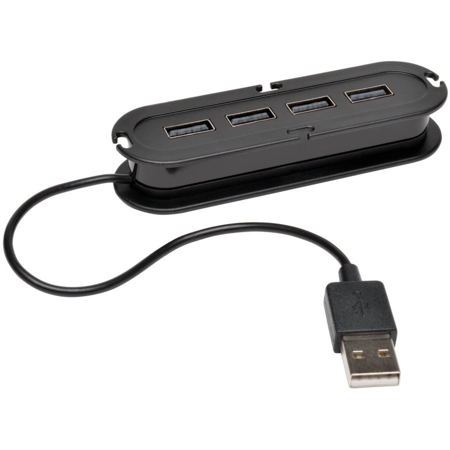 Tripp Lite by Eaton 4-Port USB 2.0 Hi-Speed Ultra-Mini Hub w/ Cable Compact Mobile U222-004