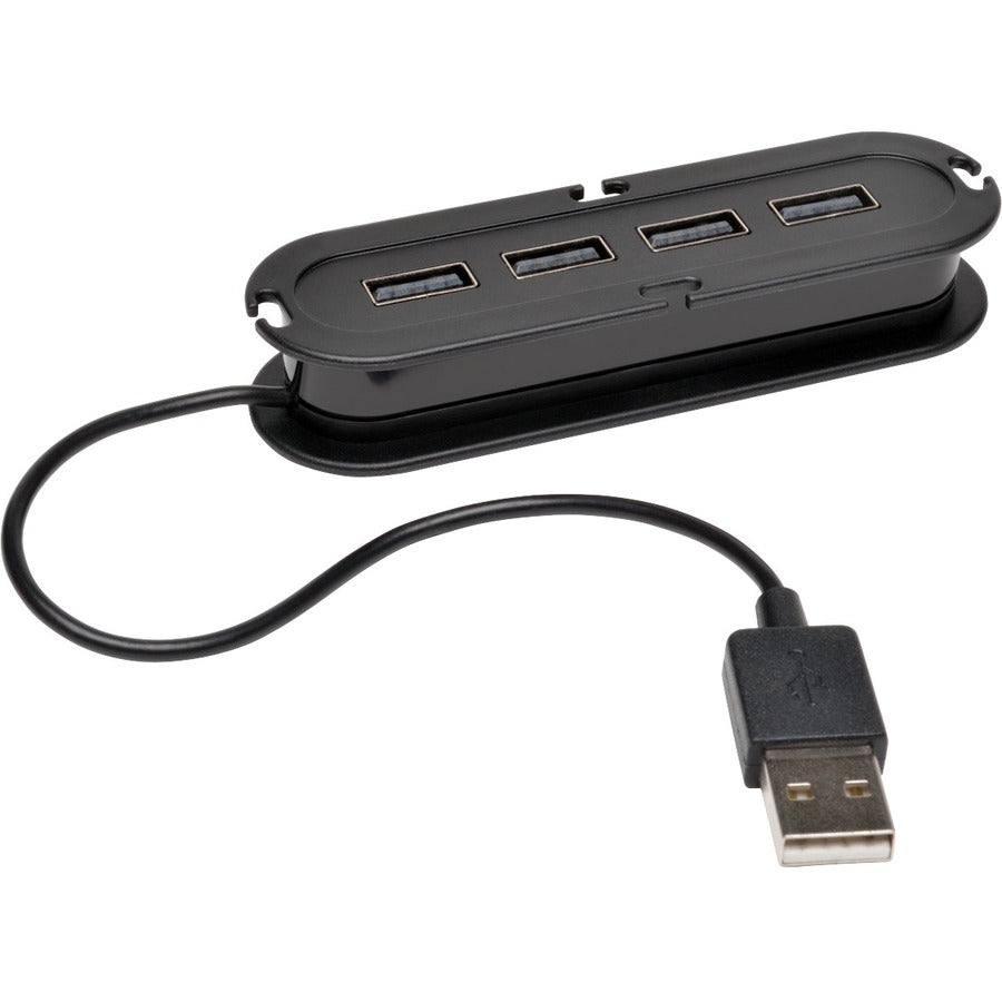 Tripp Lite by Eaton 4-Port USB 2.0 Hi-Speed Ultra-Mini Hub w/ Cable Compact Mobile U222-004