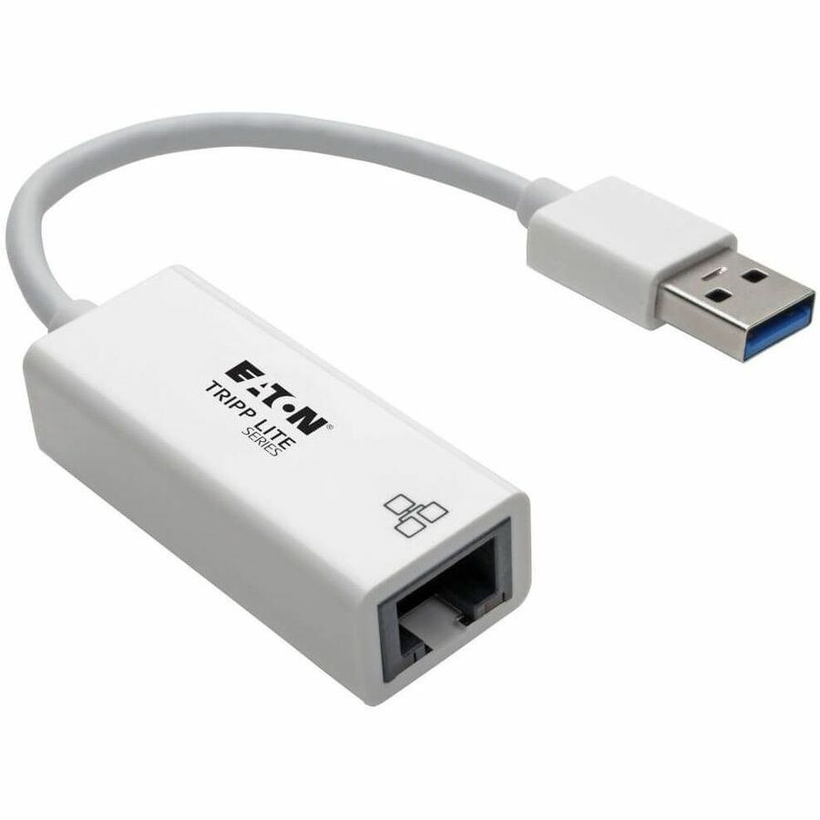 Tripp Lite by Eaton USB 3.0 SuperSpeed to Gigabit Ethernet NIC Network Adapter RJ45 10/100/1000 White U336-000-GBW
