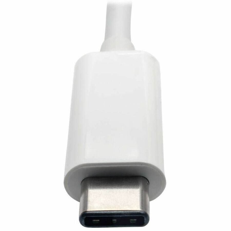 Tripp Lite by Eaton 3-Port USB 3.x (5Gbps) Hub with LAN Port, USB-C to 3x USB-A Ports and Gigabit Ethernet, White U460-003-3AG