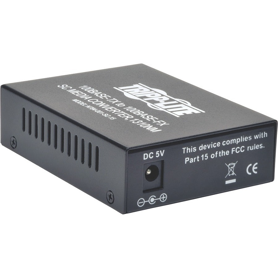 Tripp Lite by Eaton 10/100 SC Singlemode Fiber to Ethernet Media Converter, 15km, 1310nm N784-001-SC-15