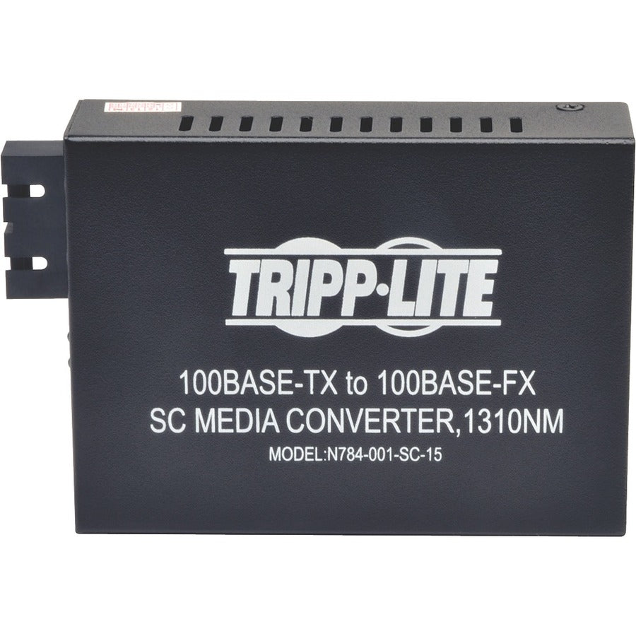 Tripp Lite by Eaton 10/100 SC Singlemode Fiber to Ethernet Media Converter, 15km, 1310nm N784-001-SC-15