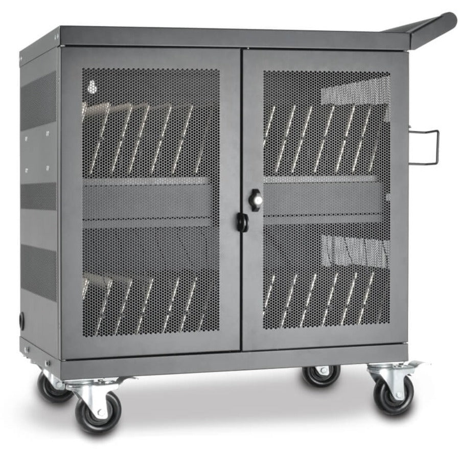 Tripp Lite by Eaton Multi-Device Charging Cart, 32 USB Ports, iPad and Android Tablets, Wall-Mount Option, Black CSC32USB