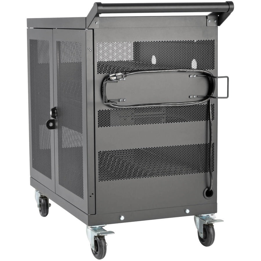Tripp Lite by Eaton Multi-Device Charging Cart, 32 USB Ports, iPad and Android Tablets, Wall-Mount Option, Black CSC32USB