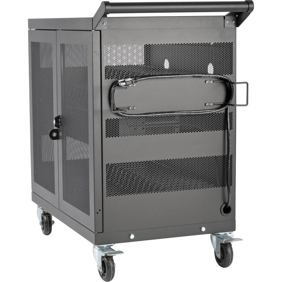 Tripp Lite by Eaton Multi-Device Charging Cart, 32 USB Ports, iPad and Android Tablets, Wall-Mount Option, Black CSC32USB